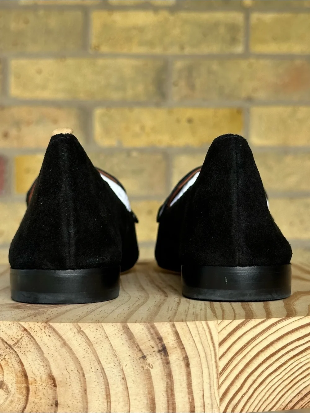 NIB Tory Burch Miller Metal Suede Black Loafers